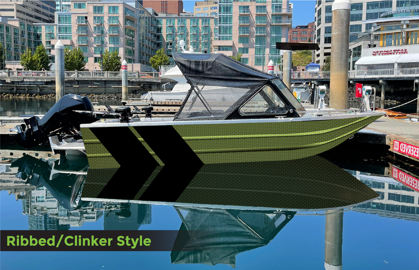 D132 Olive Green Chevron Diamondplate