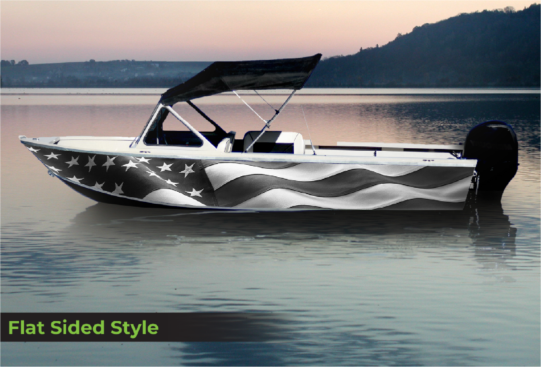 Waving Greyscale American Flag P002