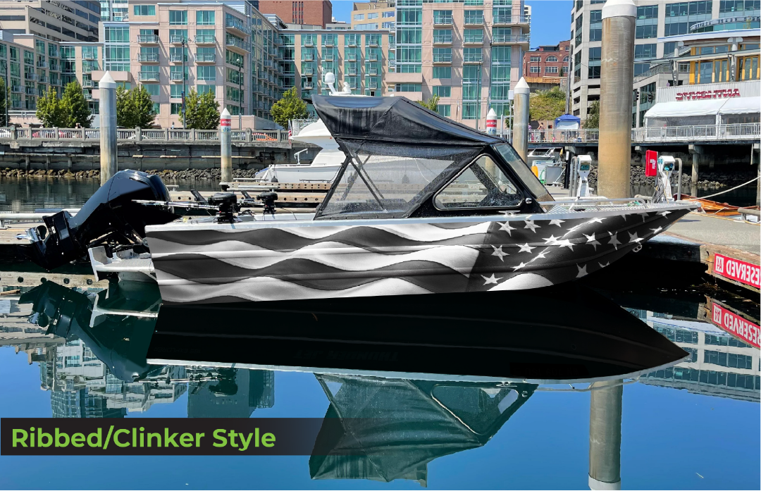 Waving Greyscale American Flag P002