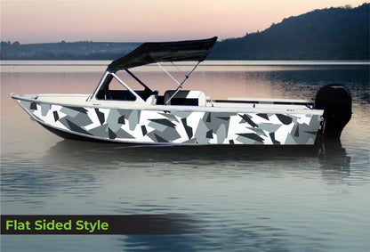 Snow Dazzle Camo | Aluminum Boat Wrap