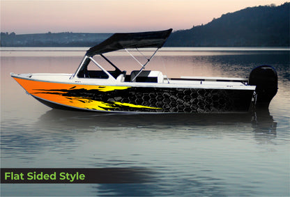 Orange/Black Hex | Aluminum Boat Wrap