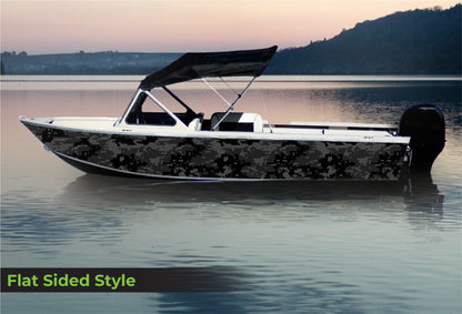 Black Digital Camo | Aluminum Boat Wrap