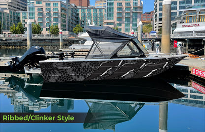 Black Carbon Kryptek Claw | Aluminum Boat Wrap