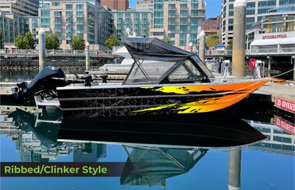 Orange/Black Hex | Aluminum Boat Wrap