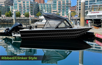 Black/Gray Hex | Aluminum Boat Wrap