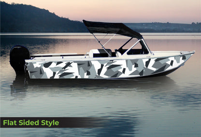 Snow Dazzle Camo | Aluminum Boat Wrap
