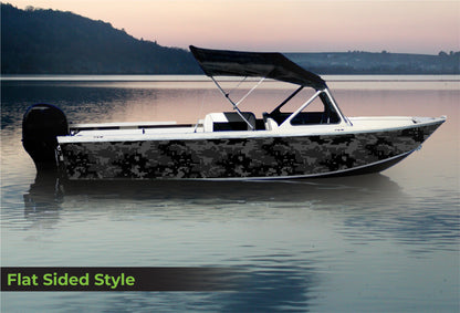 Black Digital Camo | Aluminum Boat Wrap